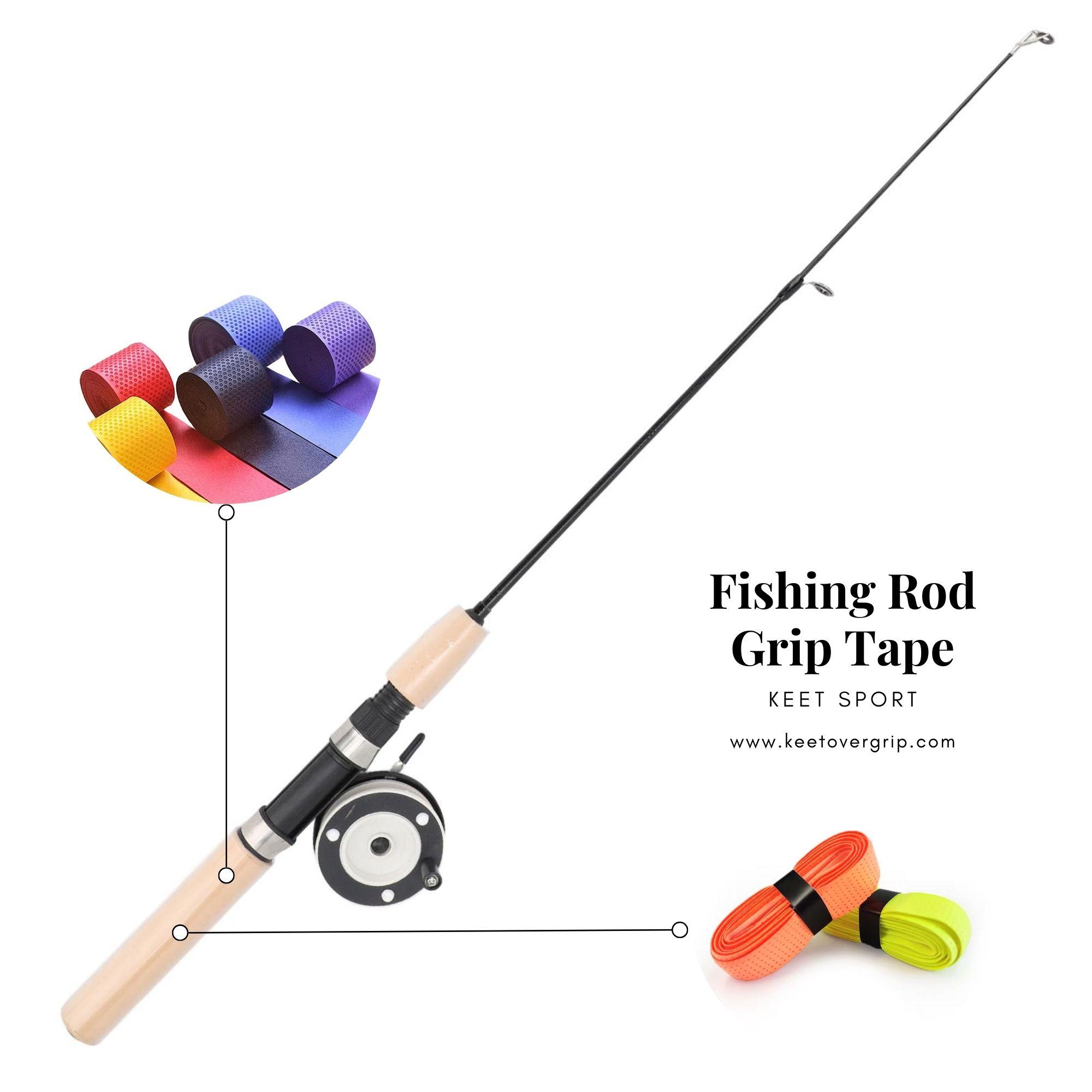 Fishing rod grip tape perforated